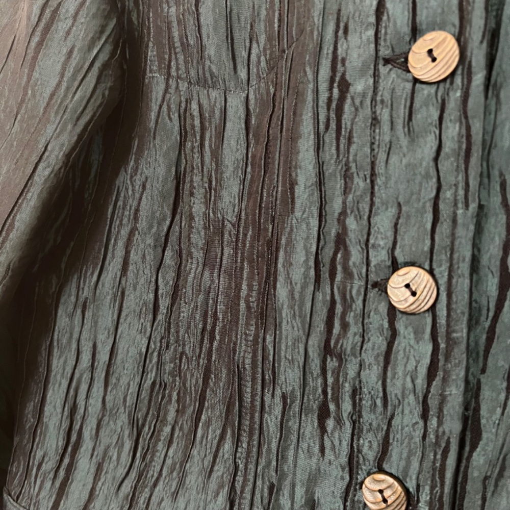 Ruby Rd Size 6 Petite Button Down Jacket Dark Tea… - image 5